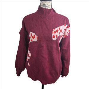 Crown & Ivy Womens small red sweater